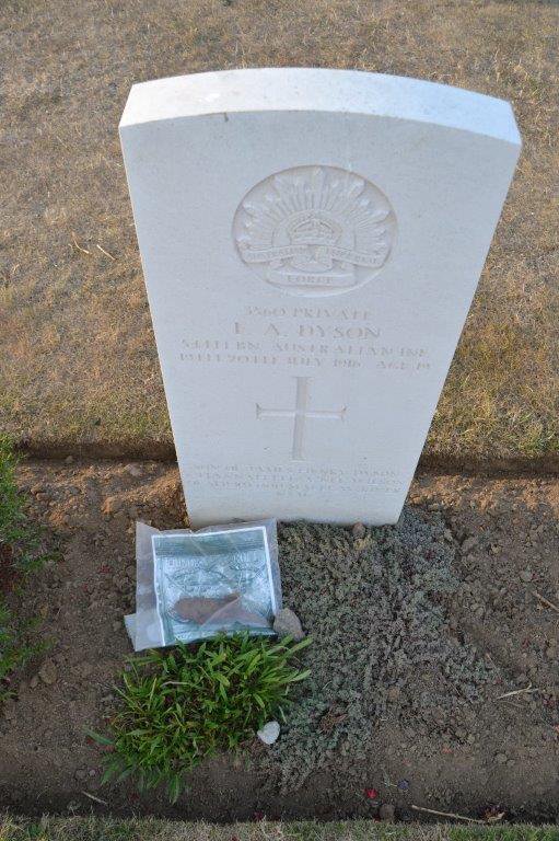 2018 07 19 Fromelles Dedication - 0692 Headstone Pte W Dyson.jpg